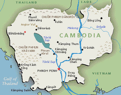 kambodscha politisch karte